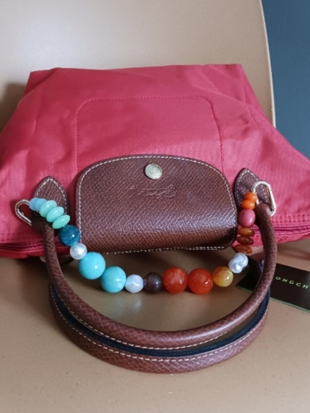 Longchamp Le Pliage Tote Bag, Foldable Pink - Picture 9 of 15